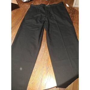 New 38x34 IZOD Blue Cotton Flat Front Pleat Leg Metrix Fit Classic Leg Pants NWT